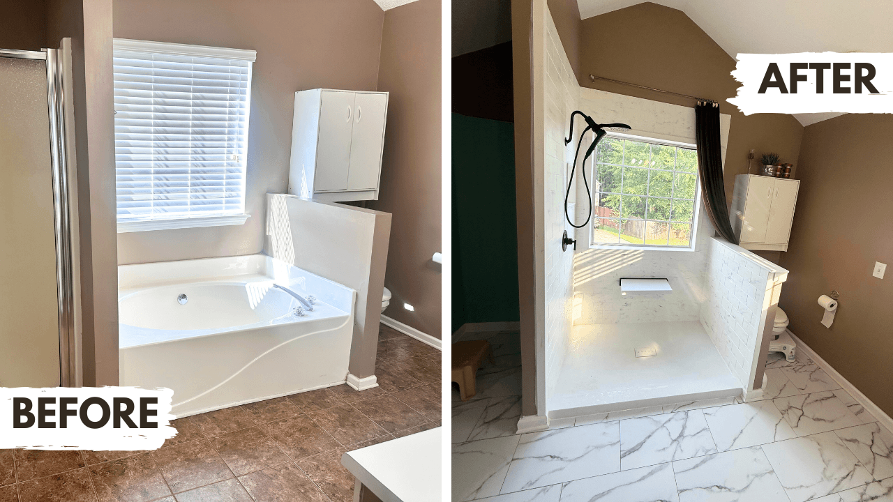 Before and After Bathroom