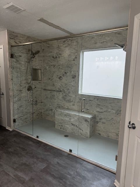 Large Shower Remodel in Bathroom