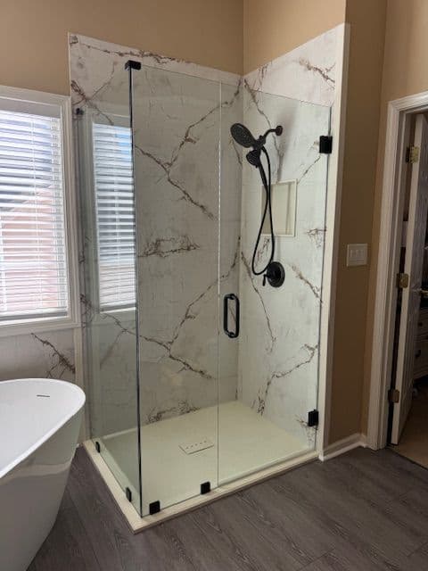 New Marble White Shower