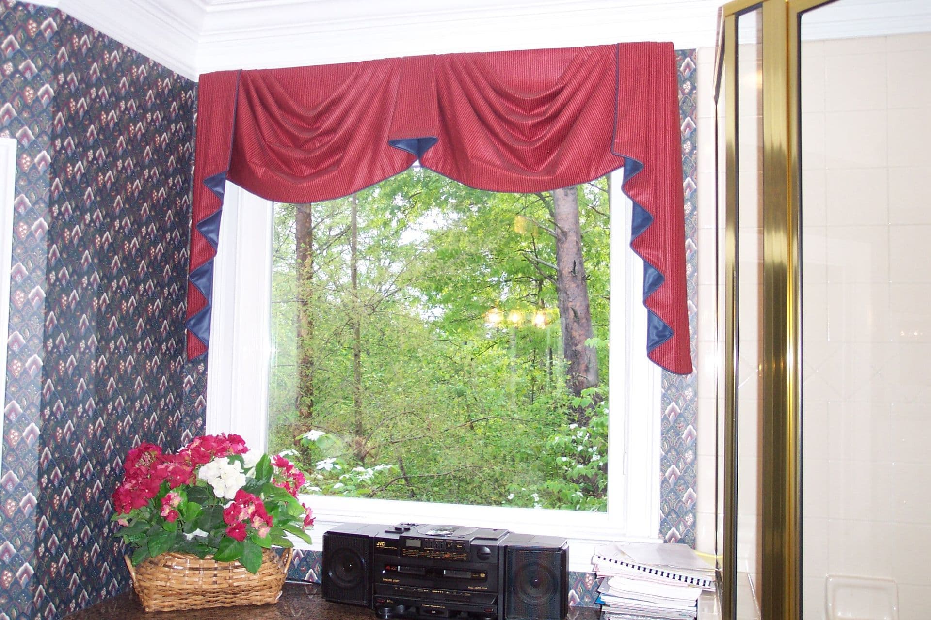Picture Window with Curtain