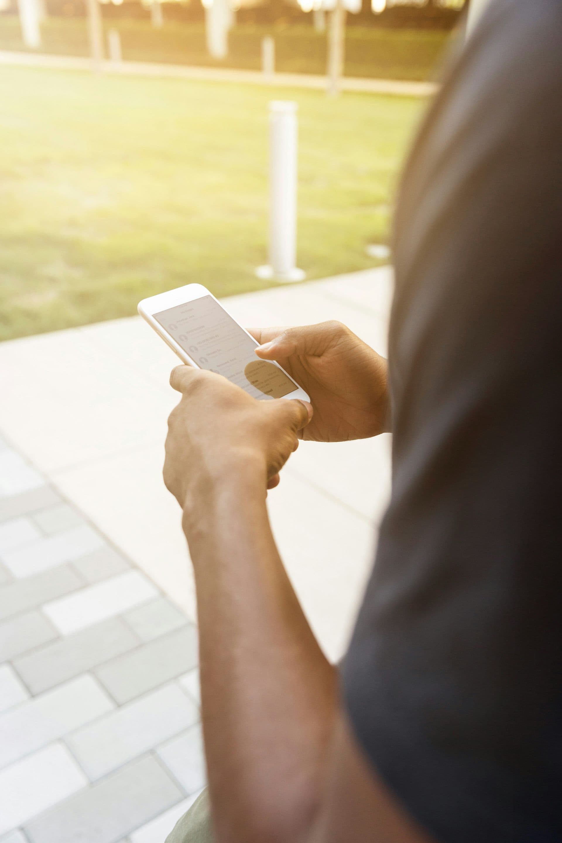Person using cell phone